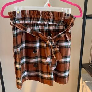 Plaid mini skirt